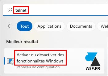 tutoriel Windows 11 telnet
