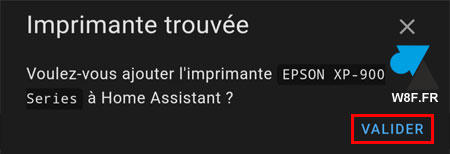 tutoriel Home Assistant ajouter imprimante