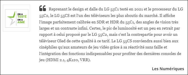 lg oled cs lesnumeriques