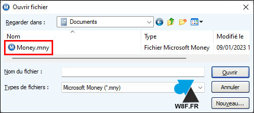 Microsoft Money Windows 11 sauvegarde