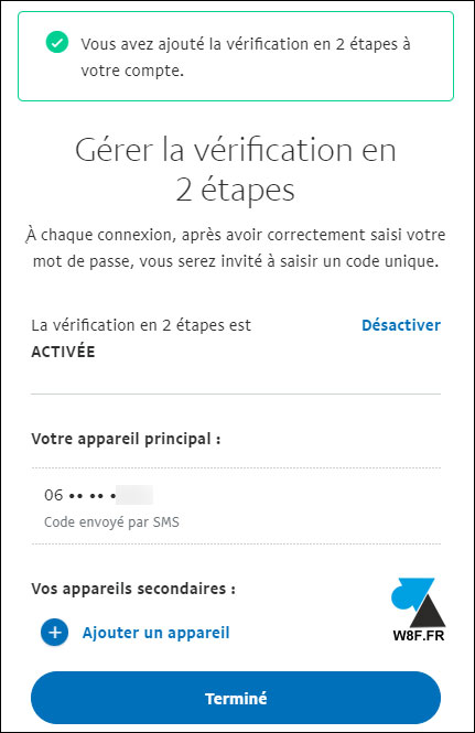 tutoriel PayPal verification 2 etapes activer configurer