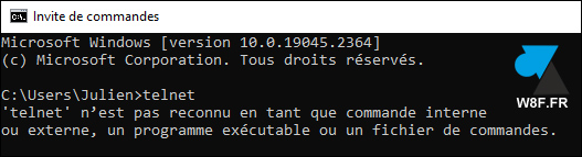 tutoriel client Telnet Windows