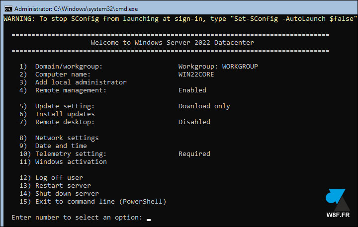 Windows Server 2022 Core