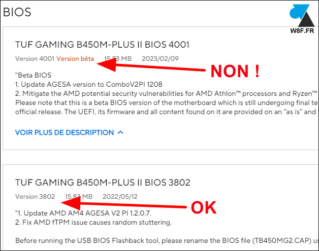 carte mère Asus télécharger Bios