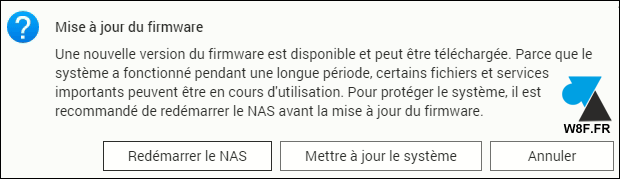 firmware update QNAP NAS reboot