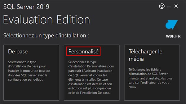 tutoriel SQL Server 2019 installation personnalisée