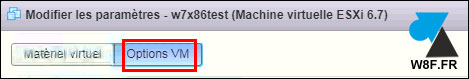 tutoriel VMware ESXi options VM