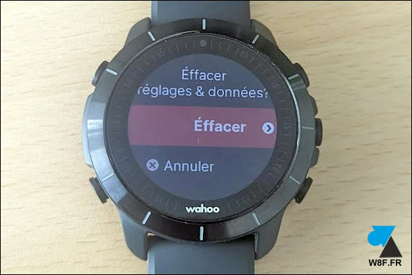 tutoriel montre Wahoo effacer parametres contenu