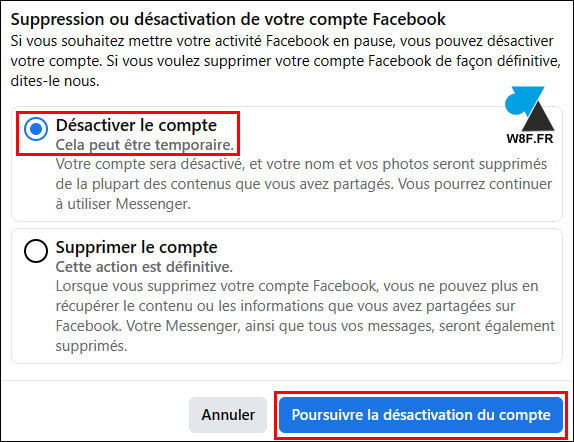 tutoriel désactiver Facebook garder Messenger