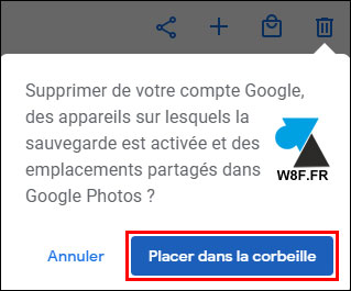 tutoriel Google Photos supprimer photo