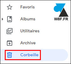 tutoriel google photos corbeille