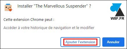 tutoriel installer extension Marvellous Suspender sur Google Chrome