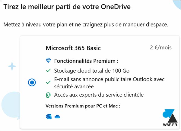 Microsoft 365 Basic One Drive 100 Go