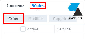 tutoriel NAS Synology creer regle alerte