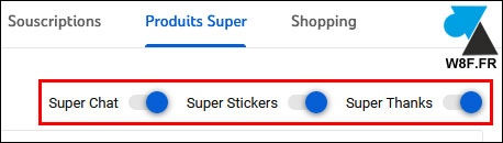 tutoriel activer YouTube Super Thanks Chat Sticker