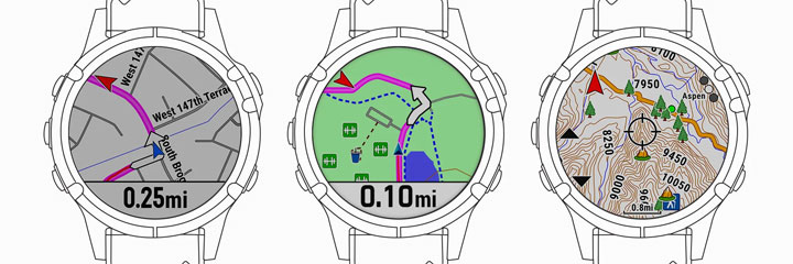 montre Garmin cartographie gps