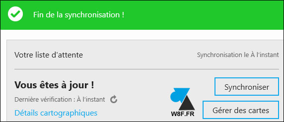garmin synchronisation ok