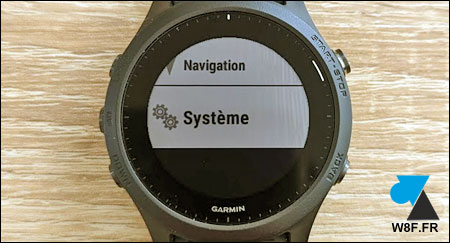 tutoriel montre Garmin systeme parametres