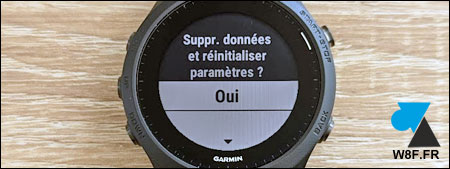 tutoriel montre Garmin reset supprmer effacer