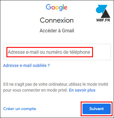 tutoriel Gmail connexion Google mail