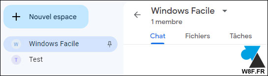 tutoriel Google Gmail Spaces Chat