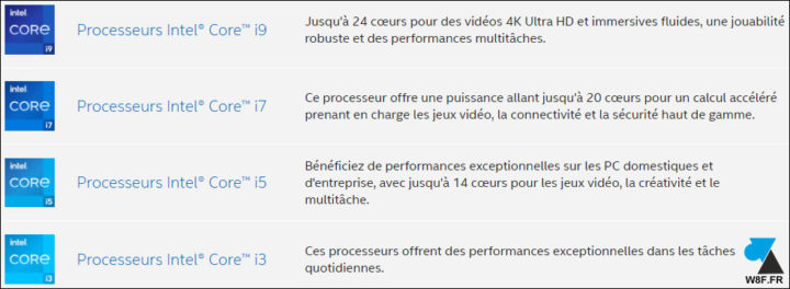 intel core i3 i5 i7 i9