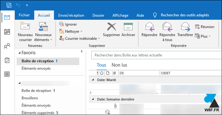 interface Microsoft Outlook 2022 Office