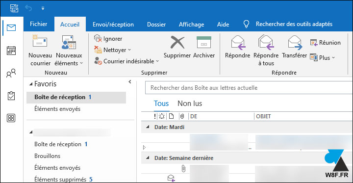 interface Microsoft Outlook 2022 Office