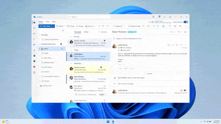 nouvelle interface Microsoft Outlook 2023 Office pour Windows