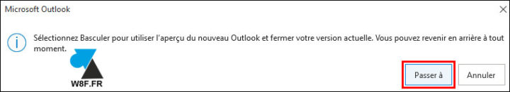 tutoriel basculer nouveau Outlook Microsoft