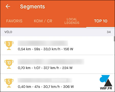 tutoriel Strava segments top10 Android iPhone