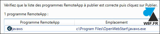 tutoriel Microsoft RDS application RemoteApps Java OpenWebStart OWS