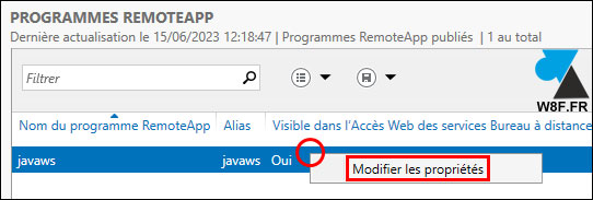 tutoriel Microsoft RDS application RemoteApps Java OpenWebStart javaws