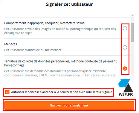 tutoriel signaler utilisateur Leboncoin