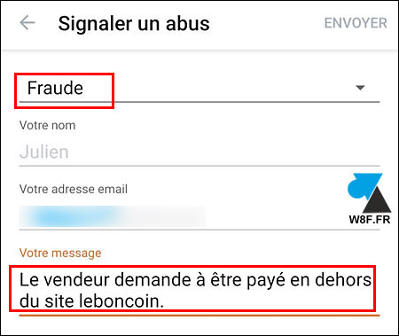 tutoriel Leboncoin signaler annonce arnaque