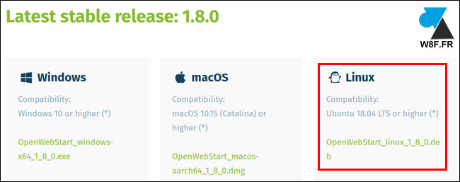 tutoriel télécharger OpenWebStart Open Web Start pour Linux Ubuntu
