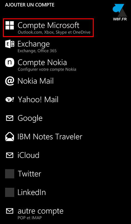 tutoriel Windows Phone 8.1 compte Microsoft