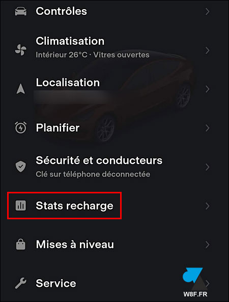 tesla app avec recharge