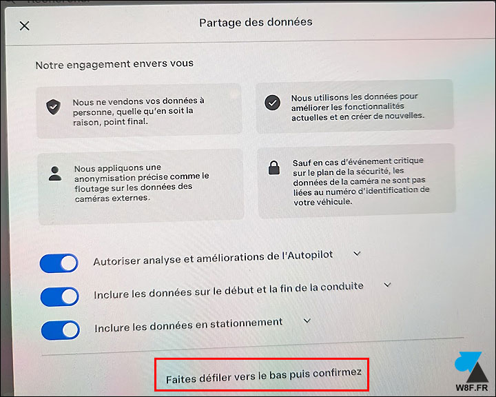 tesla partage donnees