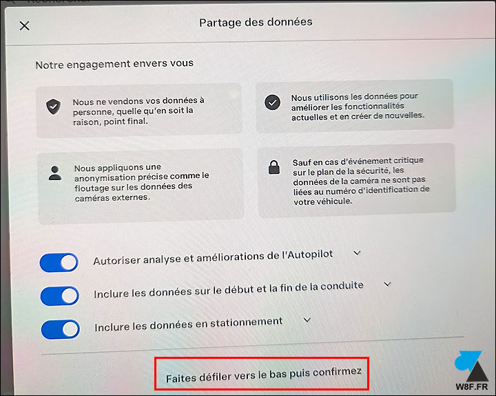 tesla partage donnees