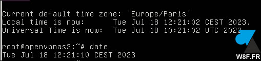 Ubuntu timezone date