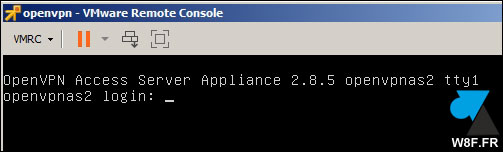 vm openvpn console