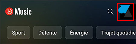 tutoriel YouTube Music profil Google