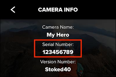 GoPro Hero serial number numero de serie tutoriel