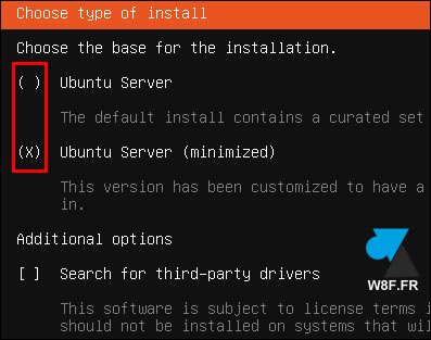 install ubuntu server version minimal