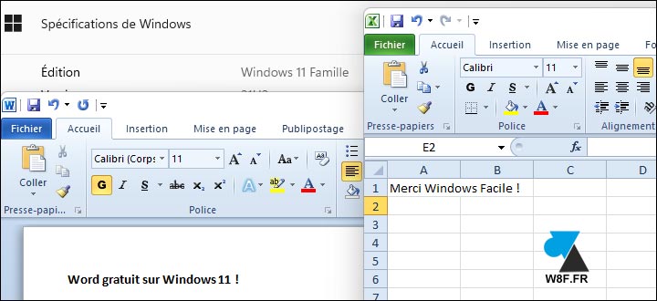 office gratuit w11 11