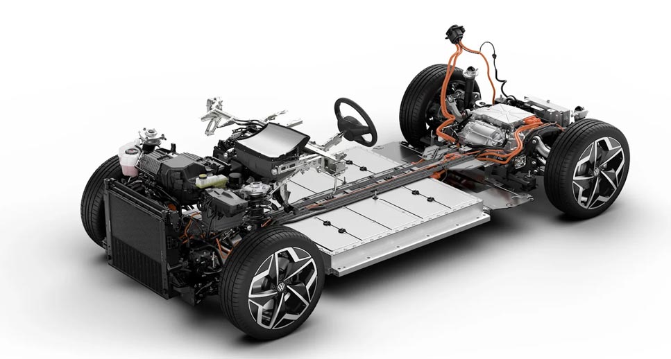 chassis batterie voiture electrique