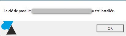 cle produit installee