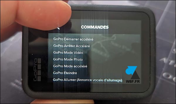 gopro commandes vocales