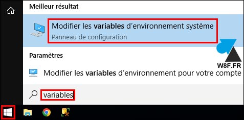 variables environnement systeme recherche